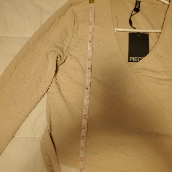 New With Tags PIECES Women's V Neck Cardigan Bolero Shrug Top Ties At Front - Picture 7 of 9